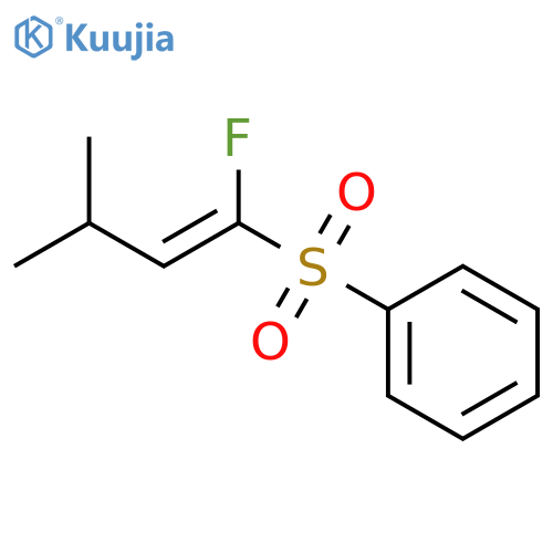 Benzene, [[(1E)-1-fluoro-3-methyl-1-butenyl]sulfonyl]- structure