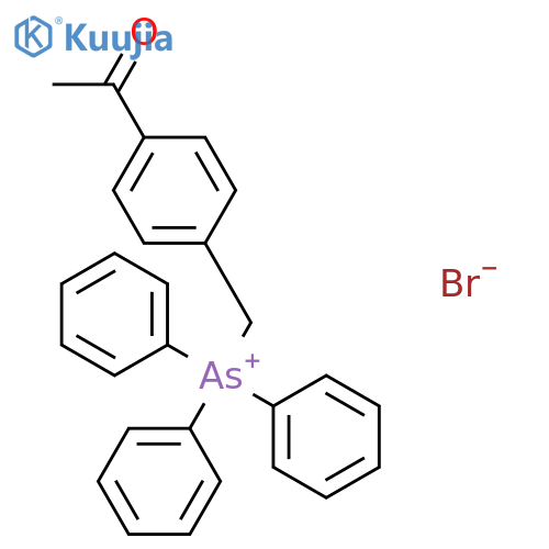 Arsonium, [(4-acetylphenyl)methyl]triphenyl-, bromide structure
