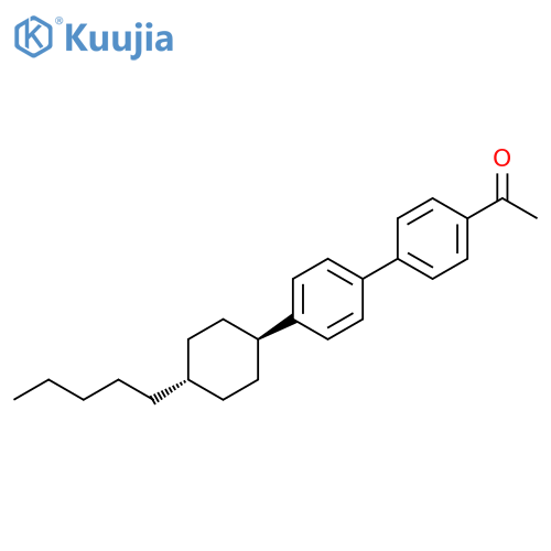 Ethanone, 1-[4'-(4-pentylcyclohexyl)[1,1'-biphenyl]-4-yl]-, trans- (9CI) structure