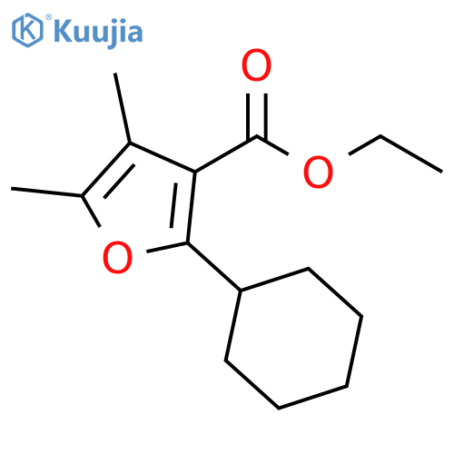 3-Furancarboxylic acid, 2-cyclohexyl-4,5-dimethyl-, ethyl ester structure