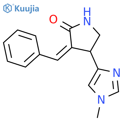 3-benzylidene-4-(1-methyl-1H-imidazol-4-yl)-pyrrolidin-2-one structure