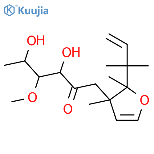 1-[2,3-Dimethyl-2-(2-methylbut-3-en-2-yl)-3-furyl]-3,5-dihydroxy-4-methoxy-hexan-2-one structure