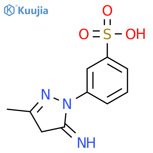 m-(4,5-dihydro-5-imino-3-methyl-1H-pyrazol-1-yl)benzenesulphonic acid structure