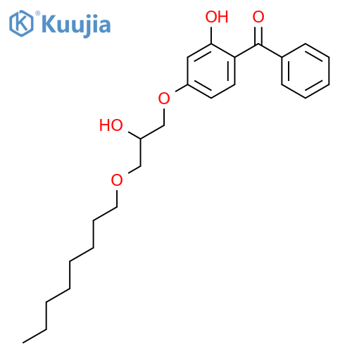 2-hydroxy-4-[2-hydroxy-3-(octoxy)propoxy]phenyl phenyl ketone structure