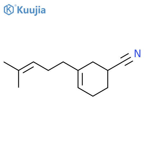 3-(4-methyl-3-pentenyl)cyclohex-3-ene-1-carbonitrile structure