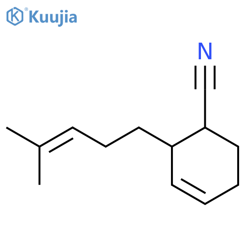 2-(4-methylpent-3-enyl)cyclohex-3-ene-1-carbonitrile structure