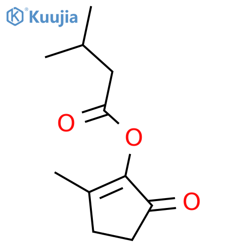 2-methyl-5-oxo-1-cyclopenten-1-yl isovalerate structure