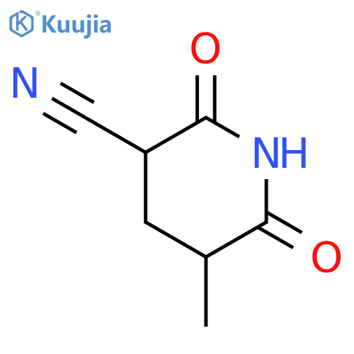5-methyl-2,6-dioxo-3-Piperidinecarbonitrile structure