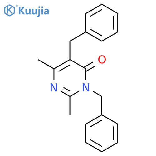 4(3H)-PYRIMIDINONE, 2,6-DIMETHYL-3,5-BIS(PHENYLMETHYL)- structure