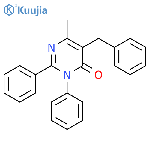 4(3H)-PYRIMIDINONE, 6-METHYL-2,3-DIPHENYL-5-(PHENYLMETHYL)- structure