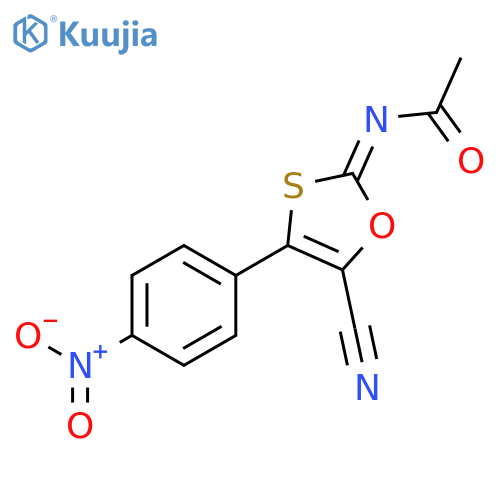 ACETAMIDE, N-[5-CYANO-4-(4-NITROPHENYL)-1,3-OXATHIOL-2-YLIDENE]- structure