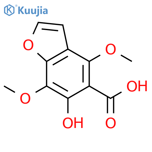 5-Benzofurancarboxylic acid, 6-hydroxy-4,7-dimethoxy- structure