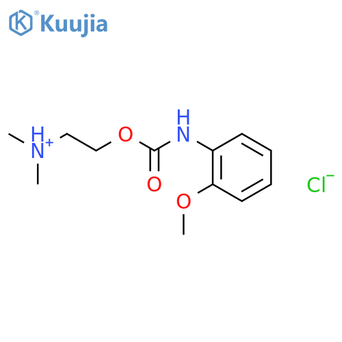 2-{[(2-methoxyphenyl)carbamoyl]oxy}-N,N-dimethylethanaminium chloride structure
