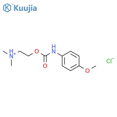 2-{[(4-methoxyphenyl)carbamoyl]oxy}-N,N-dimethylethanaminium chloride structure