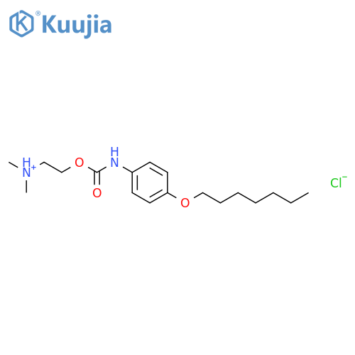 2-({[4-(heptyloxy)phenyl]carbamoyl}oxy)-N,N-dimethylethanaminium chloride structure