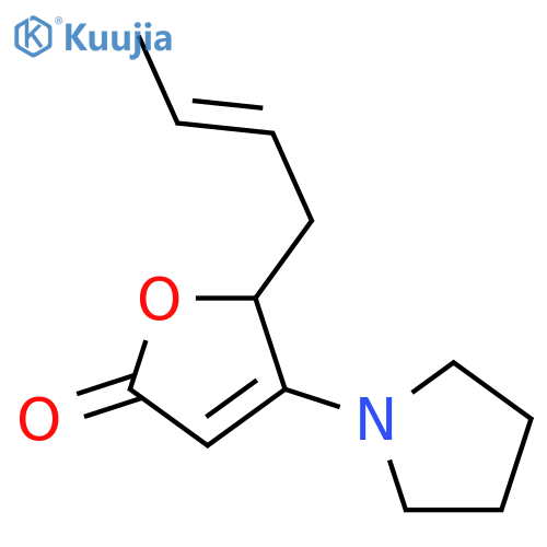 2(5H)-FURANONE, 5-(2E)-2-BUTENYL-4-(1-PYRROLIDINYL)- structure