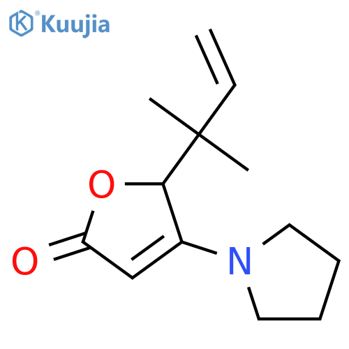 2(5H)-FURANONE, 5-(1,1-DIMETHYL-2-PROPENYL)-4-(1-PYRROLIDINYL)- structure