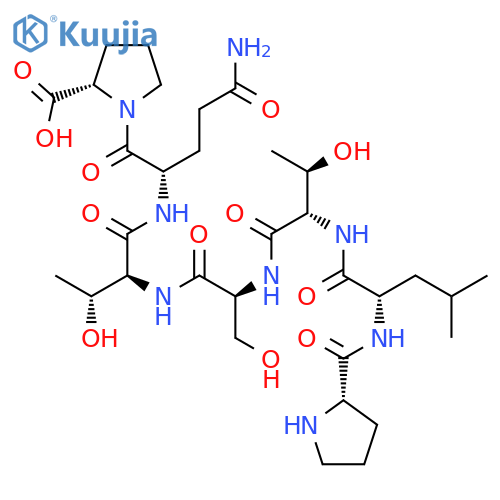 L-PROLINE, L-PROLYL-L-LEUCYL-L-THREONYL-L-SERYL-L-THREONYL-L-GLUTAMINYL- structure