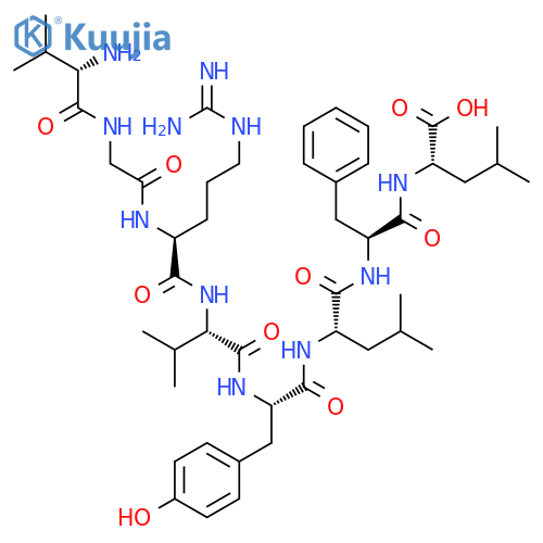 L-Leucine, L-valylglycyl-L-arginyl-L-valyl-L-tyrosyl-L-leucyl-L-phenylalanyl- structure