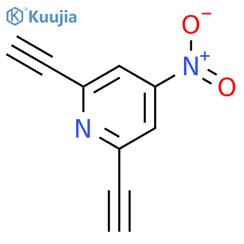 Pyridine, 2,6-diethynyl-4-nitro- structure