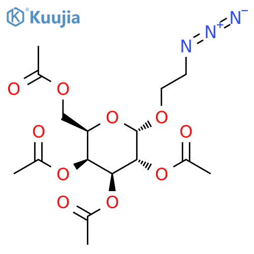 (2-Azidoethyl)-2,3,4,6-tetra-O-acetyl-alpha-D-galactopyranoside structure