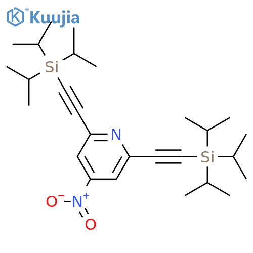 Pyridine, 4-nitro-2,6-bis[[tris(1-methylethyl)silyl]ethynyl]- structure