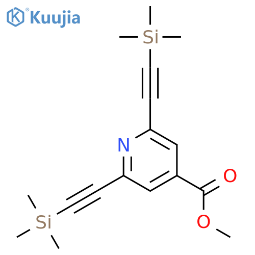 4-PYRIDINECARBOXYLIC ACID, 2,6-BIS[(TRIMETHYLSILYL)ETHYNYL]-, METHYL ESTER structure