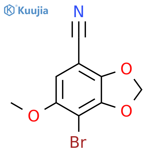 1,3-BENZODIOXOLE-4-CARBONITRILE, 7-BROMO-6-METHOXY- structure