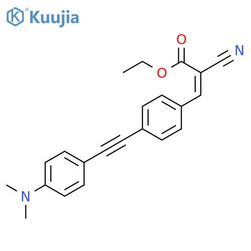 2-PROPENOIC ACID, 2-CYANO-3-[4-[[4-(DIMETHYLAMINO)PHENYL]ETHYNYL]PHENYL]-, ETHYL ESTER structure
