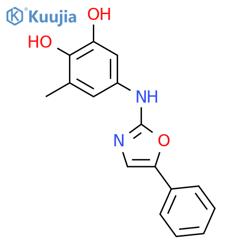 1,2-BENZENEDIOL, 3-METHYL-5-[(5-PHENYL-2-OXAZOLYL)AMINO]- structure