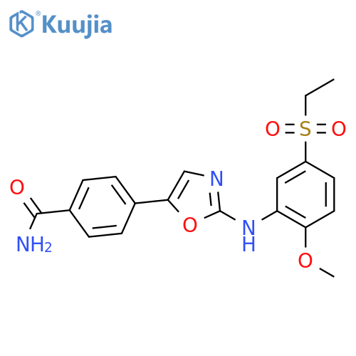 BENZAMIDE, 4-[2-[[5-(ETHYLSULFONYL)-2-METHOXYPHENYL]AMINO]-5-OXAZOLYL]- structure