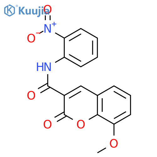 8-methoxy-N-(2-nitrophenyl)-2-oxo-2H-chromene-3-carboxamide structure