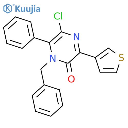 2(1H)-Pyrazinone, 5-chloro-6-phenyl-1-(phenylmethyl)-3-(3-thienyl)- structure