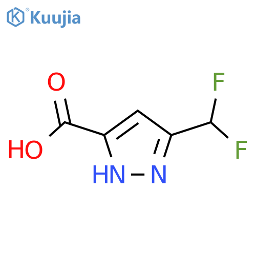 5-(difluoromethyl)-1H-pyrazole-3-carboxylic acid structure