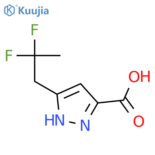 1H-Pyrazole-3-carboxylic acid, 5-(2,2-difluoropropyl)- structure