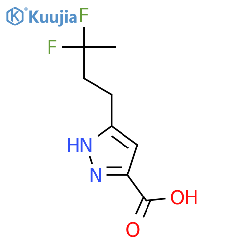 1H-Pyrazole-3-carboxylic acid, 5-(3,3-difluorobutyl)- structure
