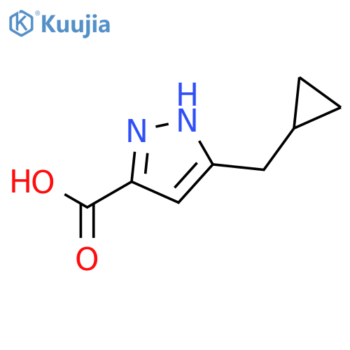 5-(cyclopropylmethyl)-1H-pyrazole-3-carboxylic acid structure