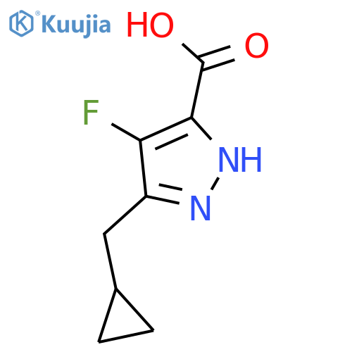 1H-Pyrazole-3-carboxylic acid, 5-(cyclopropylmethyl)-4-fluoro- structure