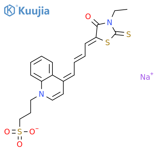1(4H)-Quinolinepropanesulfonic acid,4-[4-(3-ethyl-4-oxo-2-thioxo-5- thiazolidinylidene)-2-butenylidene]-,sodium salt structure