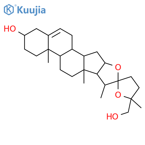 (3beta,22S,25S)-22,25-epoxyfurost-5-en-3,26-diol structure