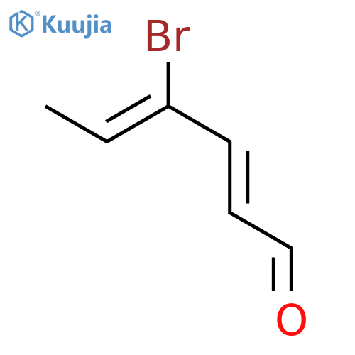 2,4-Hexadienal, 4-bromo-, (2E,4Z)- structure