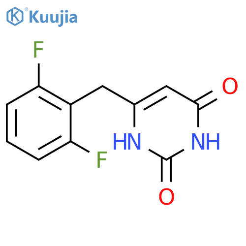 2,4(1H,3H)-Pyrimidinedione, 6-[(2,6-difluorophenyl)methyl]- structure