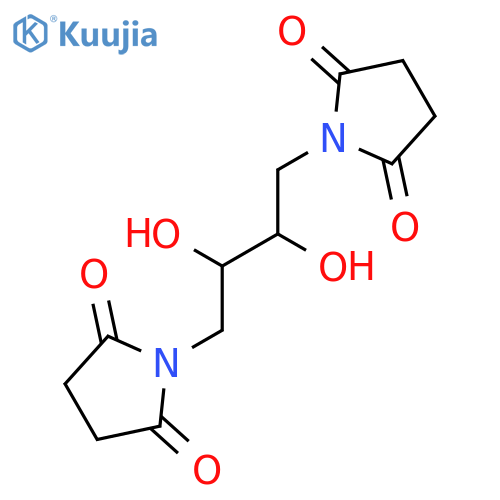 1,1'-(2,3-Dihydroxybutane-1,4-diyl)di(pyrrolidine-2,5-dione) structure