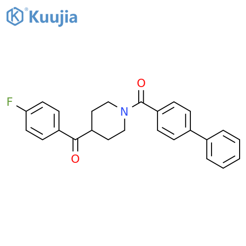 Piperidine, 1-([1,1'-biphenyl]-4-ylcarbonyl)-4-(4-fluorobenzoyl)- structure