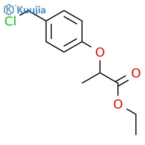 PROPANOIC ACID, 2-[4-(CHLOROMETHYL)PHENOXY]-, ETHYL ESTER structure