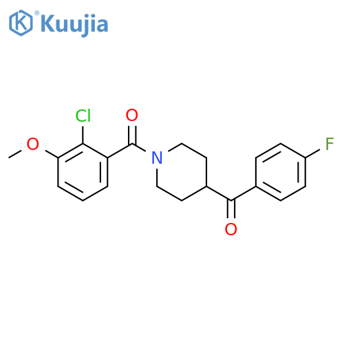 Piperidine, 1-(2-chloro-3-methoxybenzoyl)-4-(4-fluorobenzoyl)- structure
