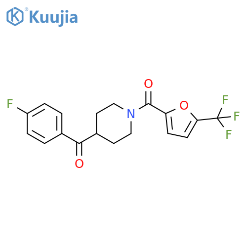 Piperidine, 4-(4-fluorobenzoyl)-1-[[5-(trifluoromethyl)-2-furanyl]carbonyl]- structure