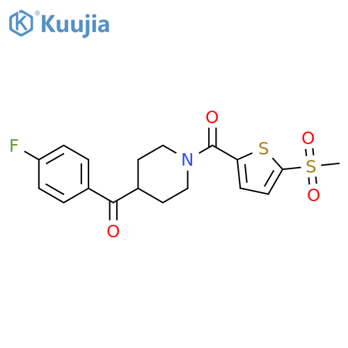 Piperidine, 4-(4-fluorobenzoyl)-1-[[5-(methylsulfonyl)-2-thienyl]carbonyl]- structure