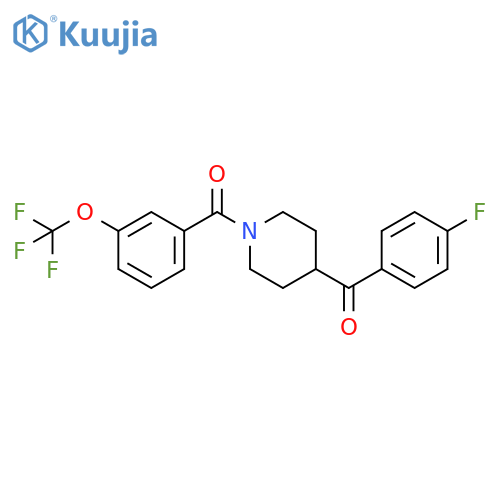 Piperidine, 4-(4-fluorobenzoyl)-1-[3-(trifluoromethoxy)benzoyl]- structure