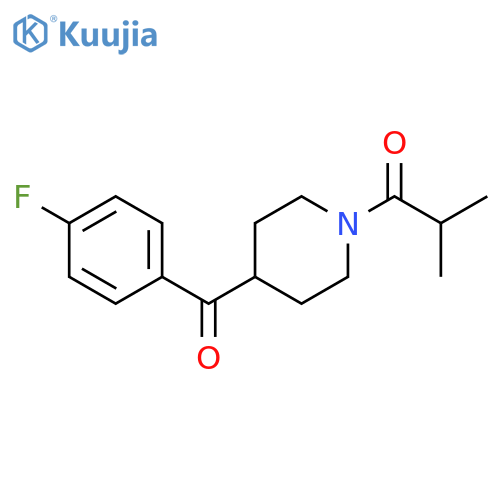 Piperidine, 4-(4-fluorobenzoyl)-1-(2-methyl-1-oxopropyl)- structure